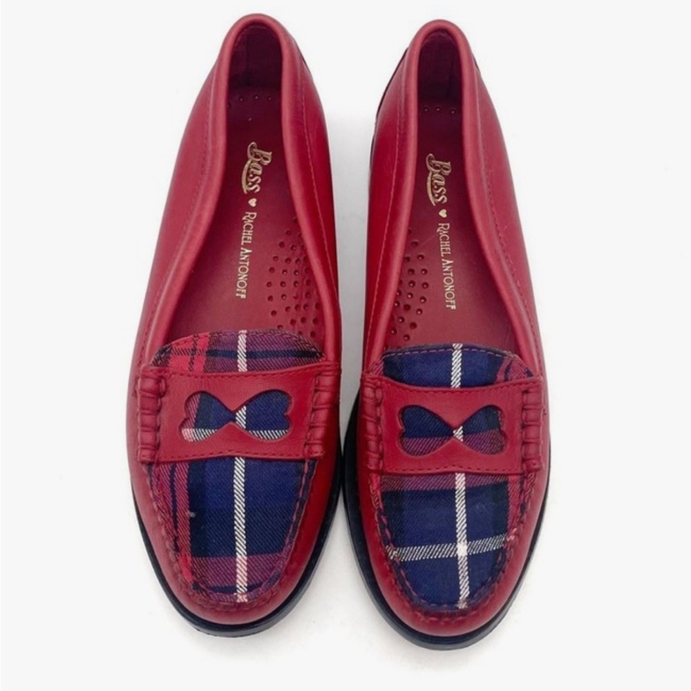 Rachel Antonoff Red Plaid Loafers - Picture 6 of 6